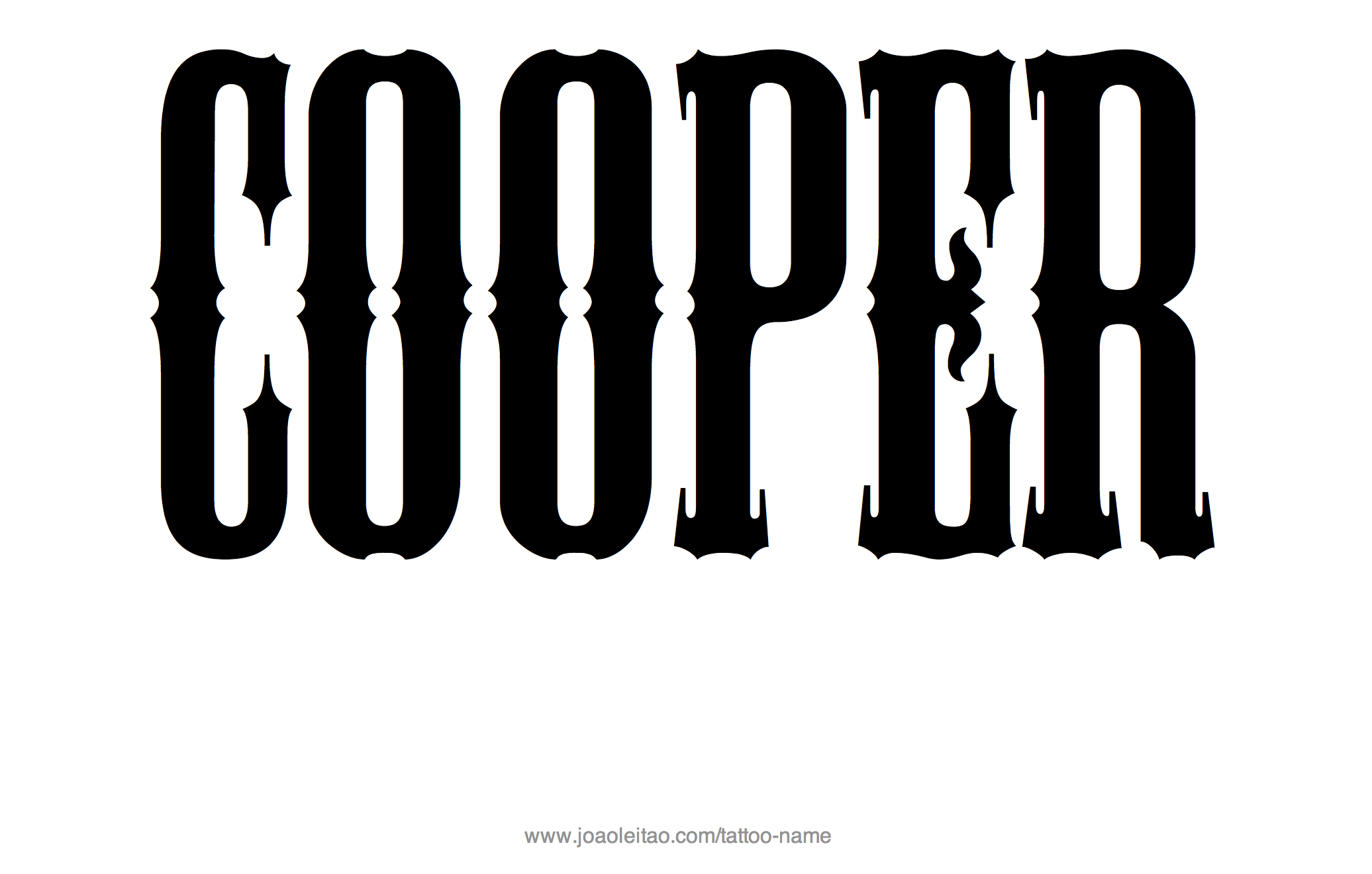 Cooper Name Tattoo Designs